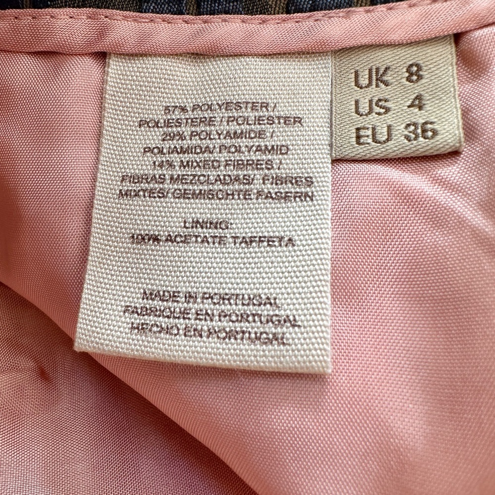 Gorgeous Orla Kiely Navy Olive Crop Jacquard Pants UK8 US4 NWOT - Picture 4 of 8